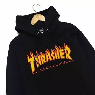 HOODIE THRASHER - FLAME FULL TAG / JAKET THRASHER / SWEATER THRASHER MIRROR ORIGINAL