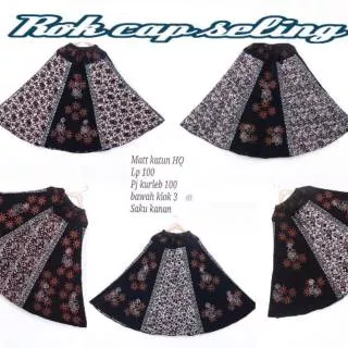 Rok Cap Selling Coklat Sogan Ima SVJ Rok Sogan Batik Modern Klasik Rok Payung Batik 2020