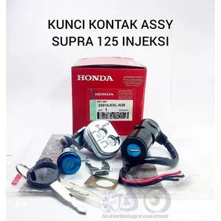 KUNCI KONTAK SET SUPRA 125 INJEKSI HONDA KUALITAS ORIGINAL AHM SOKET KABEL 4 KUALITAS ORISINIL PASTI PRESISI DAN AWET PLUS JOK ASSY KONTAK PENGAMAN ORI ASLI ORIGINAL SUPRA X 125 FI PERTAMA HONDA HGP