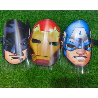 FACE SHIELD AVENGERS WONDER WOMAN JUSTICE LEAGUE BATMAN IRONMAN CAPTAIN HULK SPIDERMAN