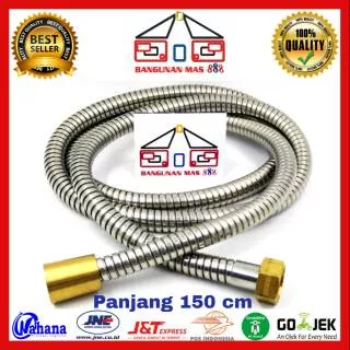 SELANG SHOWER 150 CM KUNINGAN ASLI - SLANG SHOWER - SELANG HAND SHOWER - SELANG FLEXIBEL