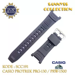 STRAP TALI JAM CASIO PROTREK PRG-130 - PRG 130 - PRG130 RUBBER HITAM