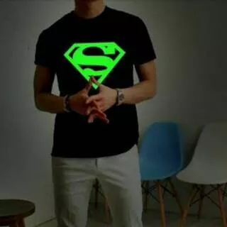 RICKS CLOTHING T SHIRT GLOW IN THE DARK SUPERMAN 0.2 / BLACK ( LIMITED EDITION )