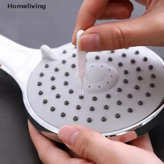 Homeliving 10pcs/set Shower Head Cleaning Brush Washing Anti-clogging Small Brush Pore Gap ID
