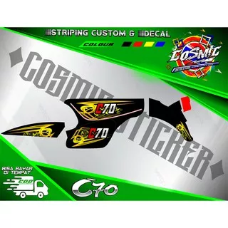 STRIPING C70 STIKER DECAL VARIASI STICKER MOTOR HONDA C70/OLONG 39