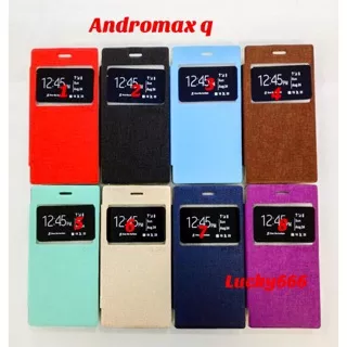 Wallet andromax q flip case smartfren andromax q flip cover andromax q