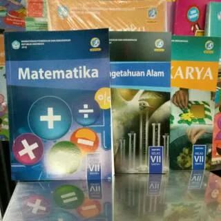 BUKU MATEMATIKA,IPA,PRAKARYA KELAS 7 SEMESTER 2. EDISI REVISI TERBARU. PENERBIT DIKNAS. (3 BUKU)