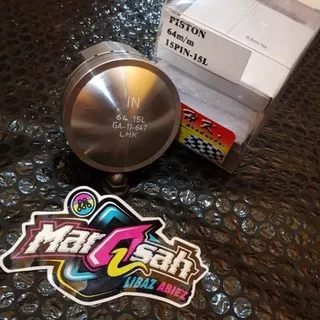 Piston LHK diameter 64 pin 15 set ring piston type cembung marqsah racing