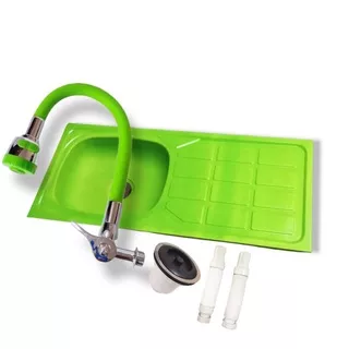 Wastafel Cuci Piring Portable Kitchen Sink Murah / Bak cuci piring Hijau 75x40cm