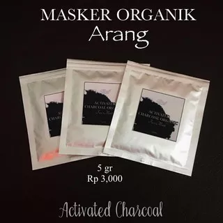 MASKER ARANG ORGANIK 5 GRAM - activated charcoal organic mask