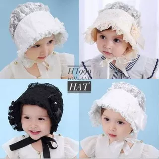 bgt-tp-39A new holland baby hat topi anak topi cute bayi renda girl cewek perempuan balita