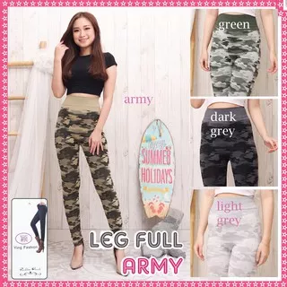 Legging Army Panjang * ARMY GREEN */ Legging army import / legging wanita pendek / leging army