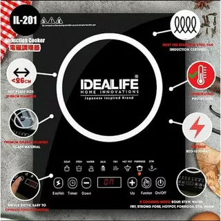 Induction Cooker IDEALIFE IL201 ORIGINAL  / Kompor Listrik Induksi 1 Tungku 201