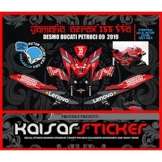 Sticker Striping Motor decal Sticker full body Aerox 155 Ducati