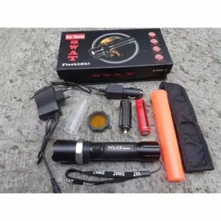 Senter camping SENTER SWAT BAI CHUAN 8460-1 / SENTER POLICE LALIN / FLASHLIGHT SWATT