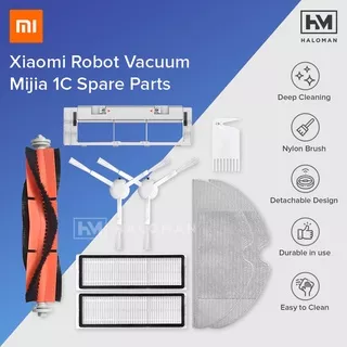 Xiaomi Robot Vacuum Cleaner Mijia 1C Spare Parts Hepa Filter - Side Brush - Main Brush - Mop Cloth