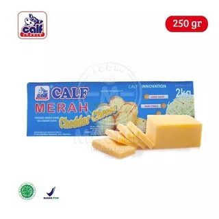 Calf Merah Cheddar Cheese / Keju Cheddar Parut [250 gr]