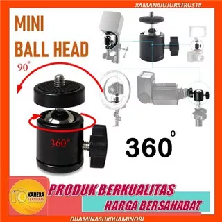 Ball Head Ballhead Mini 1/4 KAMERA DSLR MIRRORLESS Tripod Monopod 360