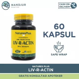 Natures Plus LIV-R-ACTIN 60 Kapsul - Menjaga Kesehatan Hati / Liver