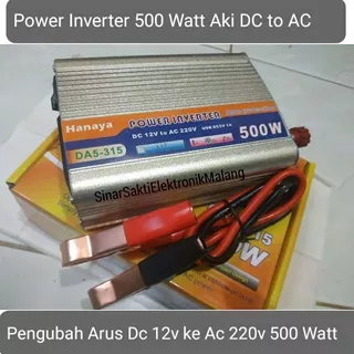 Power Inverter 500 Watt Aki DC to AC Pengubah Arus Dc 12v ke Ac 220v 500W W Perubah Arus Malang P