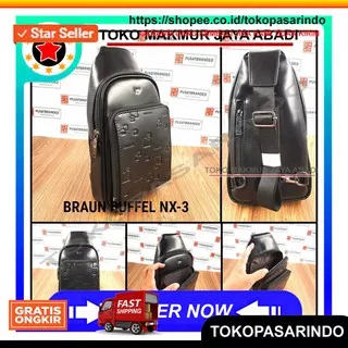 Tas Slempang Kulit Pria Tas Selempang Import Branded Braun Buffel