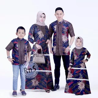 Baju Batik Couple Modern Kekinian / Batik Kapel Set Keluarga Ayah Ibu Dan Anak Original Premium