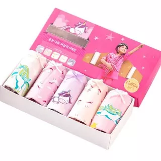 Celana Dalam Anak Perempuan Katun Import Unicorn box lucu isi 5 pcs Kolor Anak perempuan Katun