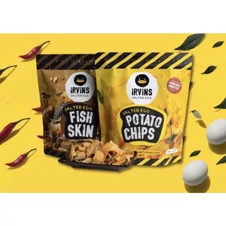 [BIG] Irvins Salted Egg Potato Chips & Fish Skin & Tapioca (Singkong) 230gram | Irvin besar