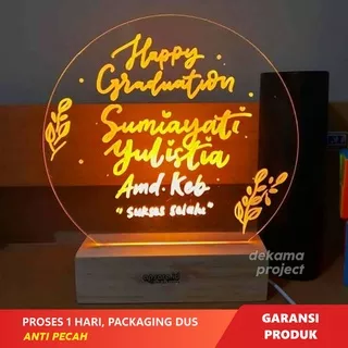 Kado Ulang Tahun Unik Plakat Lampu | Lampu Tidur Unik dengan Acrylic Bening