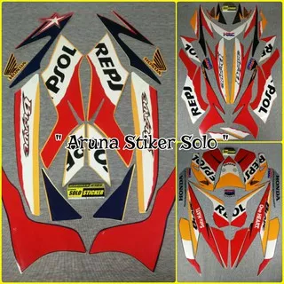 (COD/Bayar Ditempat) Sticker Striping Honda Blade 110 Repsol Th. 2009-2010-2011-2012