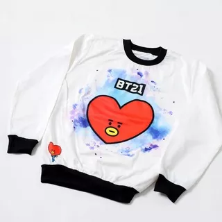 SWEATER ANAK TATA GALAXI / SWEATER TATA CUTE/ SWEATER BT21 / FASHION  HITS BT21-Marché (SK09TG)