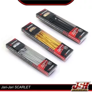 Jari Jari Motor Jeruji Ruji Scarlet Hitam Gold Chrome Ring 14 17 Honda Grand Supra Megapro Cb 150 Vario Yamaha Jupiter MX Vega Mio Vixion Scorpio RX King Suzuki Smash Satria FU Universal