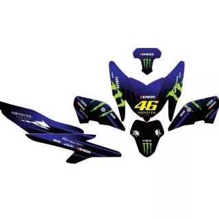 Stiker full body AEROX 155 MOTOR VARIASI YAMAHA stiker monster 46 rossy