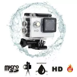 Action Camera A7 Sportcam/Helmet Waterproof 1080P Wide Angle Layar LCD