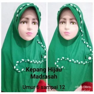 Jilbab  anak Hijau Madrasah