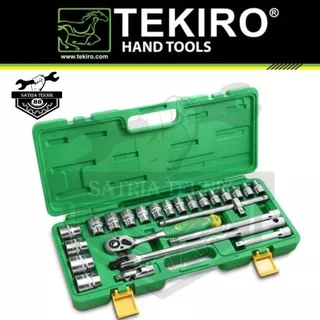 TERMURAH!!! Tekiro socket set / kunci sock set 1/2 24pcs 8-32mm box besi
