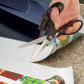 Gunting Laser Scissors Alat Pemotong Kertas Kain Office Kantor Rambut Cut Pisau Slice Blade