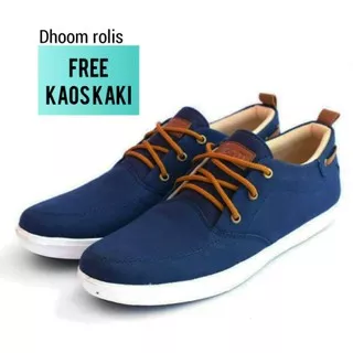 sepatu casual formal pria original henmade Sepatu Dhoom rolis  warna navy!!