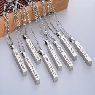 [Bayar Di Tempat]KPOP Bangtan Boys BTS SUGA JIMIN JUNG KOOK V JIN JHOPE Pendant Necklace