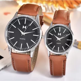 BONICO Jam Tangan Couple 2984GL Leather Strap