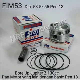 PISTON KIT SEHER SET RING BORE UP 130CC YAMAHA JUPITER Z XB VEGA R LAMA/NEW VEGA ZR CRYPTON JUPITER Z NEW ROBOT 53,5 54 54,5 55 55,25 MM PEN 13 FIM 53