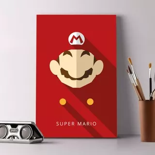 POSTER KAYU SUPER MARIO - SUPER MARIO - HIASAN DINDING - DEKORASI DINDING - MDF