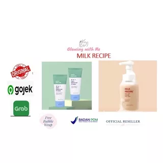 Milk Recipe 3 in 1 Hair Removal Cream (Krim Penghilang Bulu/Perontok Bulu) | Milk Tea Body Wash | axillary cream