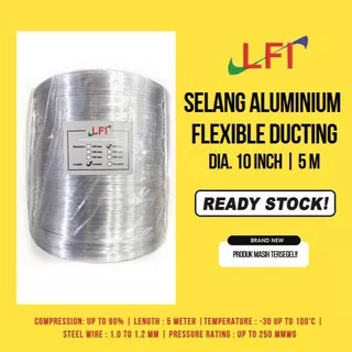 Aluminium Selang Flexible Ducting Exhaust Fan 10 (25 cm) - pjg 5 m