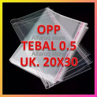 Plastik OPP 20x30 TEBAL 05 (100 Lembar) / Plastik OPP Seal TEBAL / Plastik Opp Lem TEBAL Murah