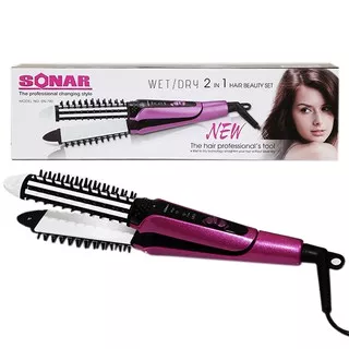 ready!! Catok Sonar 2 in 1 Hair Beauty Set SN790 |Can be Used in Wet& Dry Hair