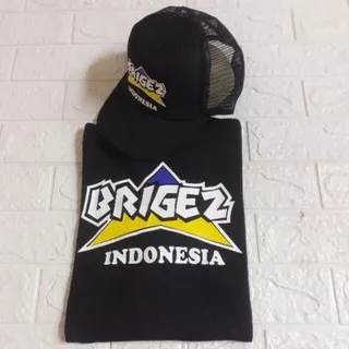 BAJU KAOS BRIGEZ INDONESIA PLUS TOPI #BRIGEZ