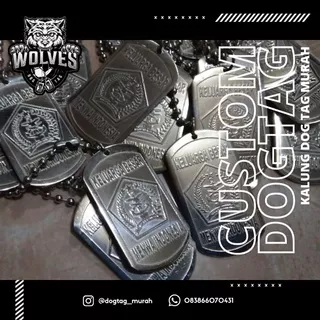 Kalung dogtag logo Menwa (Resimen Mahasiswa) / Kalung TNI / Dog tag / Kalung army