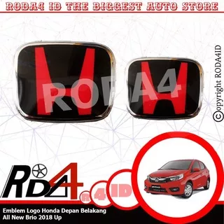 Emblem Logo Honda Depan Belakang All New Brio 2018 Up Hitam Merah