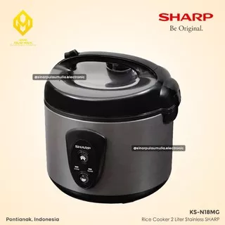 Sharp Rice Cooker Magic Com Penanak Nasi 1.8 Liter Body Stainless - KS-N18MG-SL / KSN18MG / KS N 18 MG / KSN 18MG